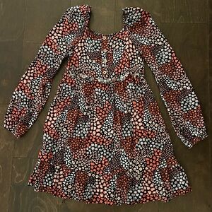 Vince Camuto Red and Black Kids Dress, Size 8